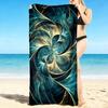 1Pc Abstract Fractal Beach Towel, Quick Dry, Multi-Use for Beach Pool Gym Yoga Home Travel, Christmas, Halloween, Xmas Gift M92850