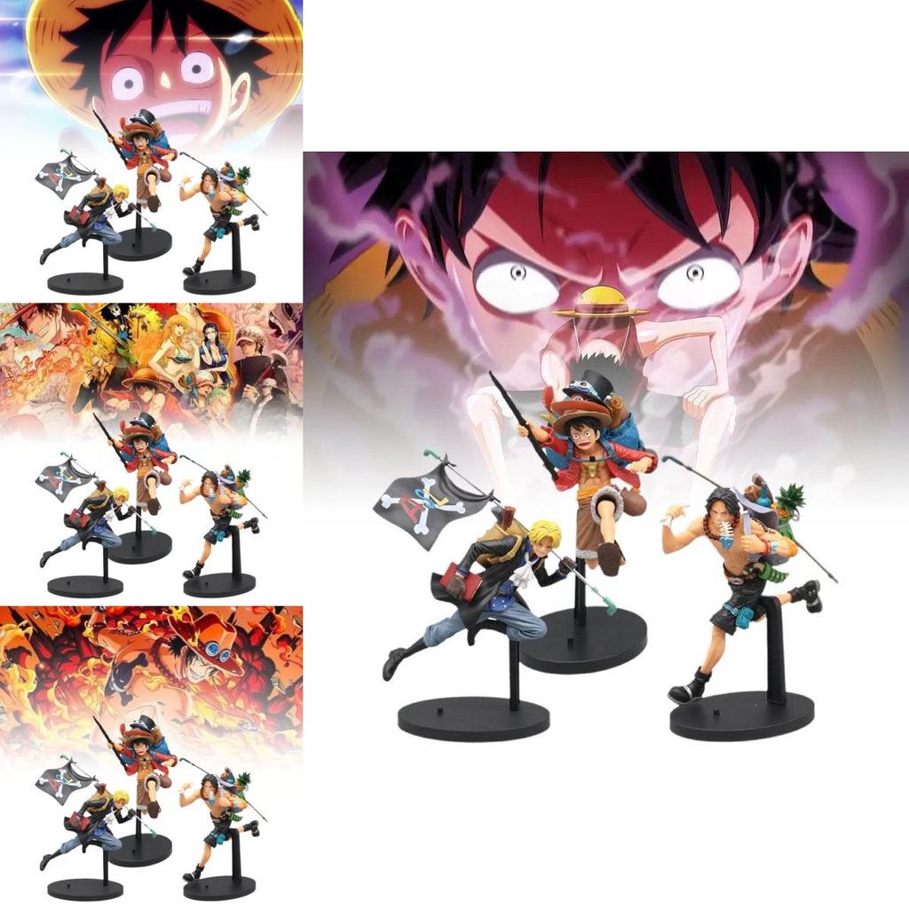 High Quality Pvc Anime Figure Set Featuring Luffy Ace And Sabo Collectible Models
