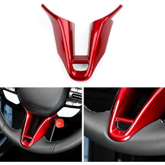 Blue Style Car Steering Wheel Lower Trim Cover Inner Steering Wheel Frame Cover Compatible with Hyundai Elantra CN7 N Kona N i20 N Accessories красный
