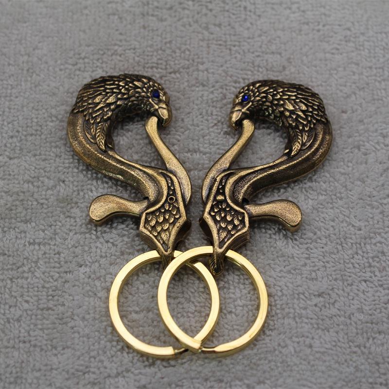 Brass Eagle Keychain Pendant Ornament