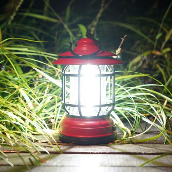 Retro Shape Outdoor Camping Light IPX4 Waterproof Type-C Fast Charging Hook Design Tent Lamp Multifunctional Handheld Outdoor Light