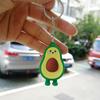 Bag Pendant Couple Key Rings Jewelry 3D Keychain Smiling Avocado Simulated Fruit Avocado Keychain