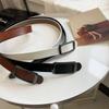 Stylish Black Women's Belt With Smooth Buckle For Dresses Sweaters And Jeans