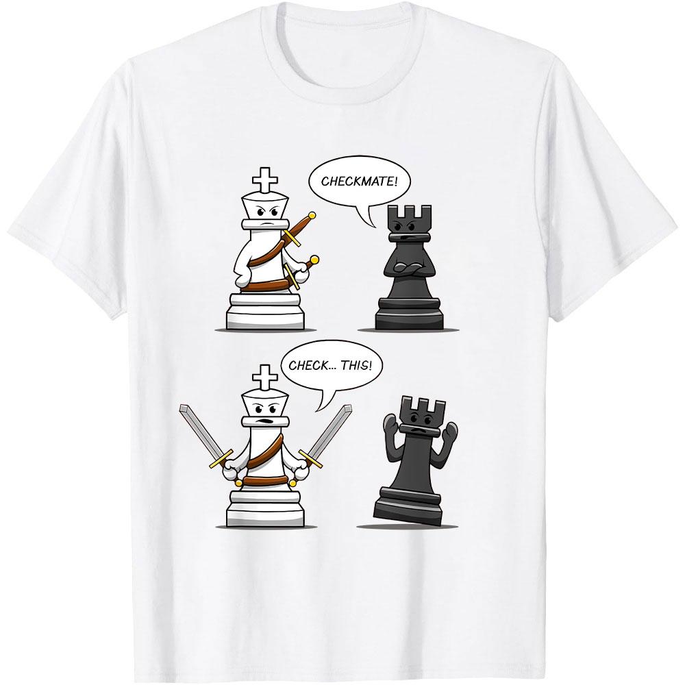 Chess Lover TShirt Checkmate Design for Women Casual Chess Player Apparel Funny Women Tshirt Summer Tops Clothing S