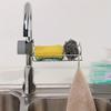 Küchenspüle Abflusskorb Höhenverstellbar Flexibler Wasserhahnhalter Schwammaufbewahrung Seifenschale Organizer Badezimmer Küchenzubehör