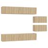 vidaXL 6-tlg. TV-Schrank-Set Sonoma-Eiche Holzwerkstoff
