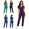 Women Scrubs Jumpsuit with Pockets Short Sleeve Drawstring Elastic Waist Back Zipper Romper One Piece Workwear for Nurse Doctor Medical Uniform
