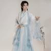 Men's Ink Wash Chinese Hanfu Traditional Wei-Jin Style Scholar Cosplay Costume