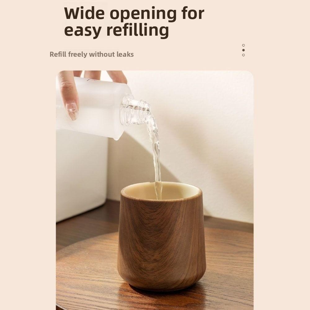 Navulbare Pompfles Walnoothoutnerf Zeepdispenser Dispenserfles voor Shampoo Douchegel