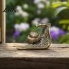 Bronze Snail Sculpture Vintage Sculpture, Metal Animal Statue, Slow Living Desk Ornament Decor for Home Office Tea Table, Garden Yard Gift Calm Mood