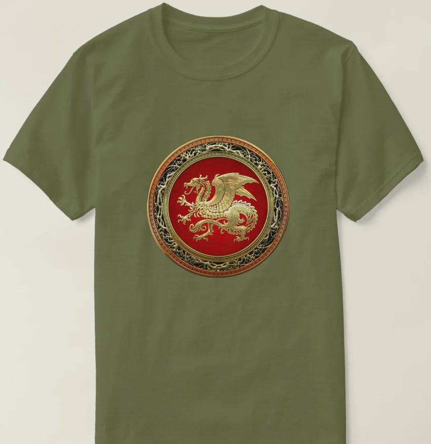 Icelandic Dragon Sacred Symbols Coat of Arms of Iceland T Shirt Short Sleeve 100 Cotton Casual Tshirts Loose Top Size S3XL