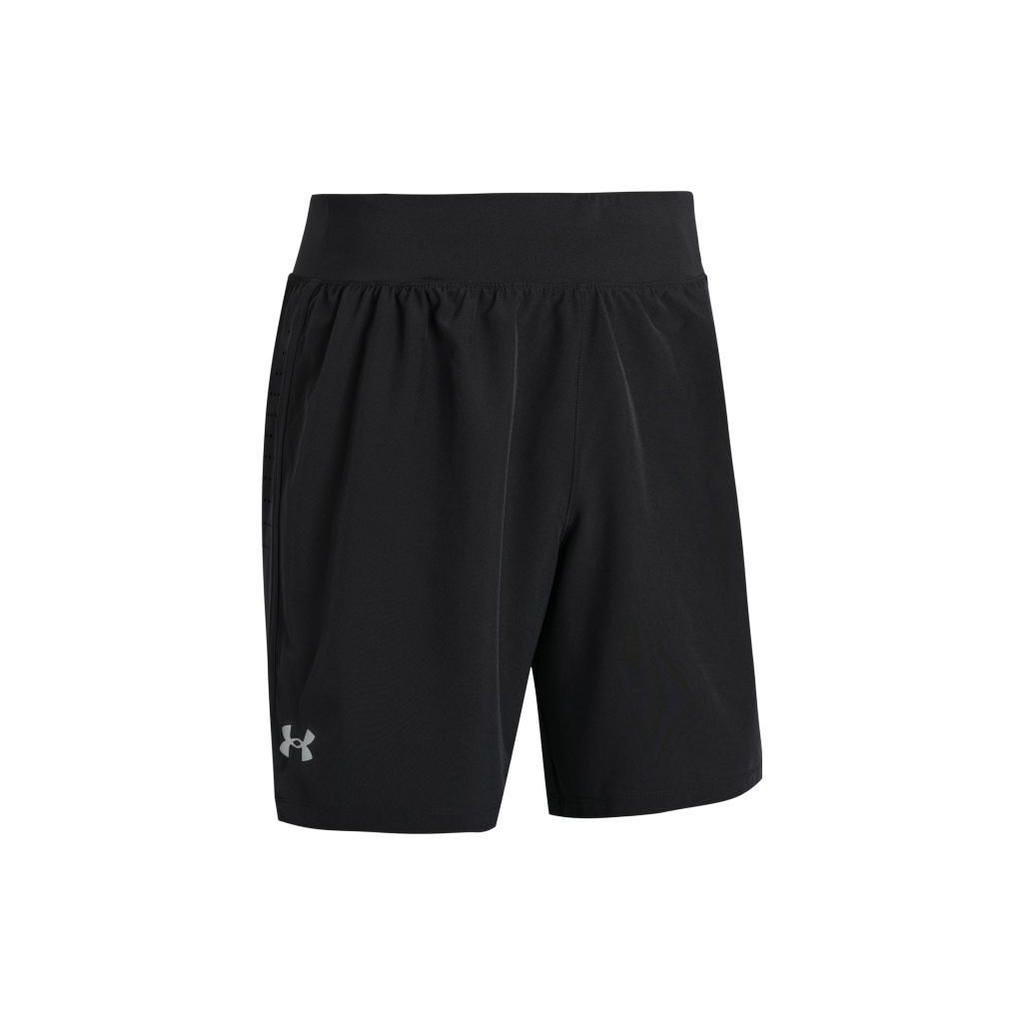 Under Armour Solid Color Elastic Waist 7-Inch Shorts Men Bottoms Black 1377484-001