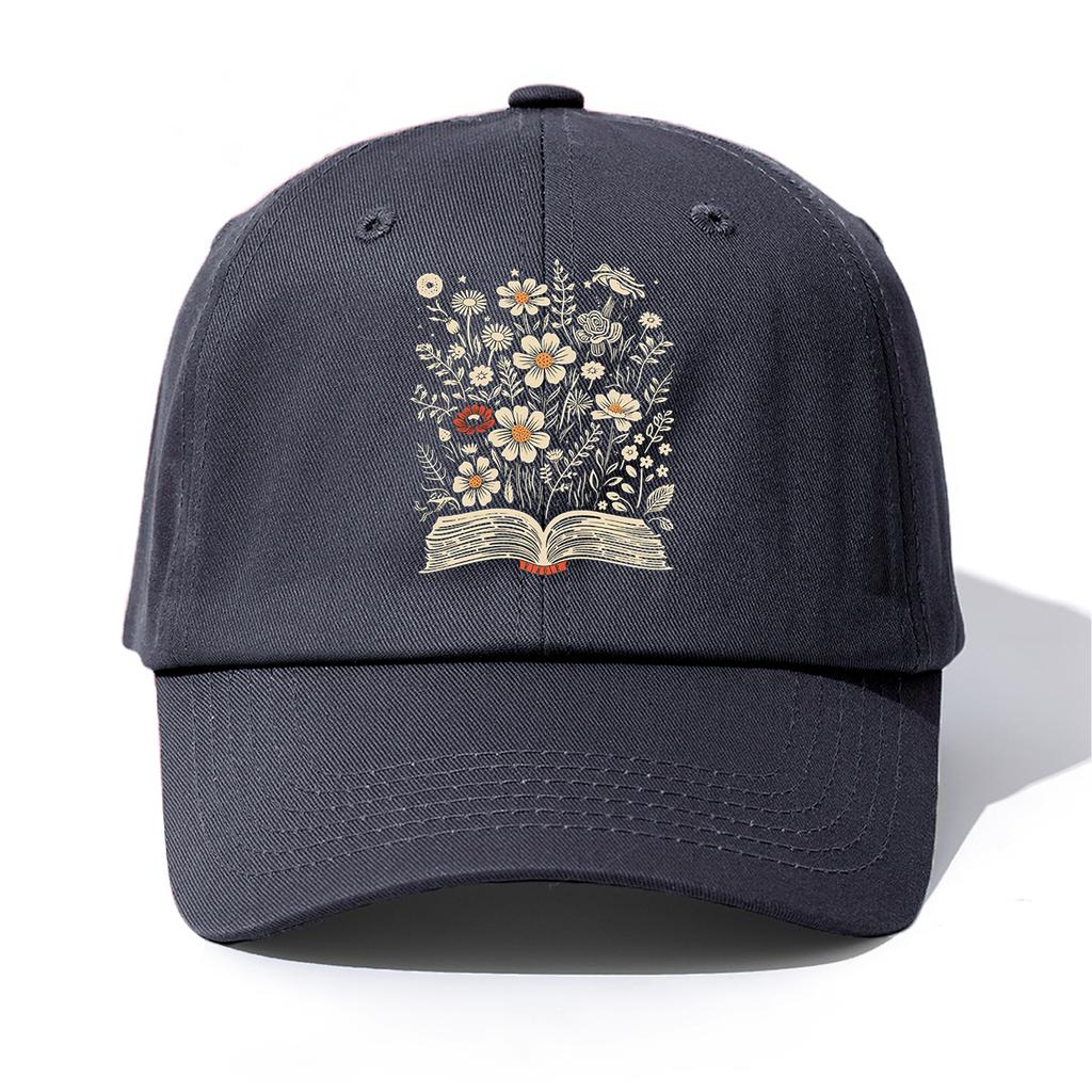 1pc Flowers Print Baseball Cap for Adults Minimalist Retro Style Casual Soft Adjustable Dad Hat Perfect As Gift