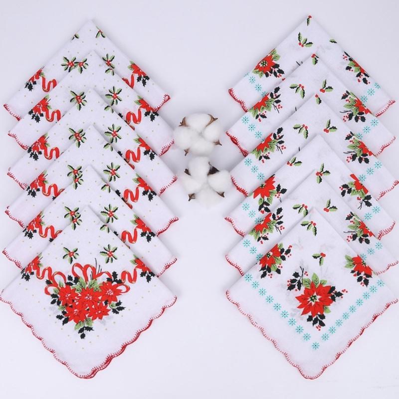 Soft Printed Cotton Handkerchief For Women and Girls Quick Drying Multipurpose Accessory Floral Handkerchiefs