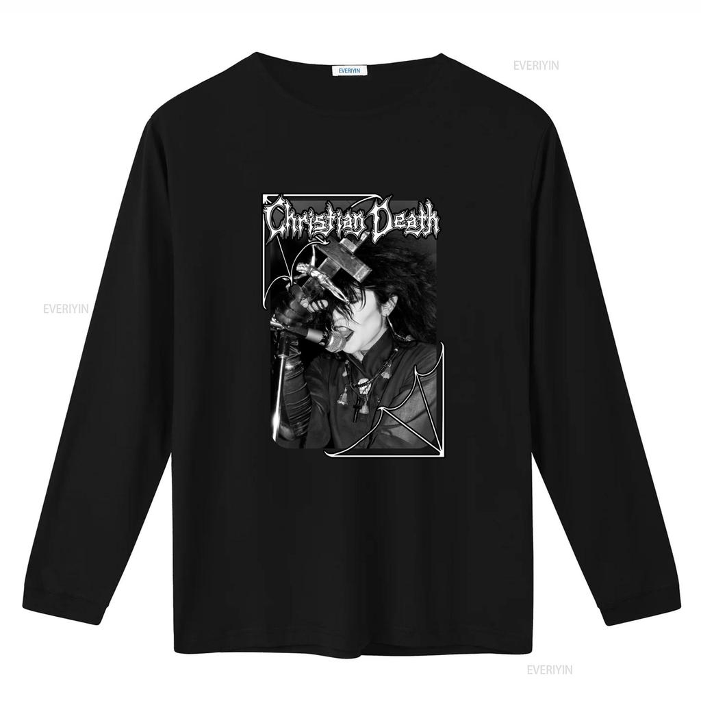 Christian Death Rozz Williams Gothic Punk Rock Band T Shirt Vintage Washed Streetwear Graphic Homme Unisex Soft Stretched