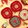 ZISIZ Housewarming Square Stainless Steel Fruit Plate Set