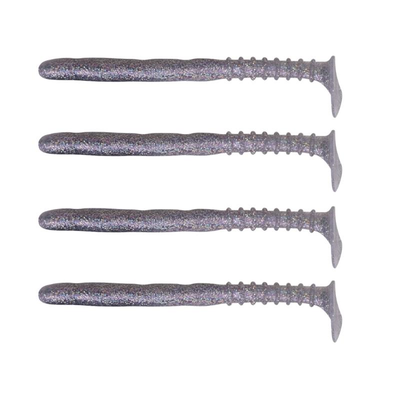 4Pcs Paddle Tail Swimbaits Lures T Tail Soft Baits Sinking Fishing Lures Artificial Wobbler for Saltwater Enduring