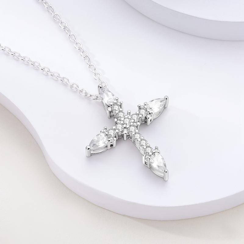 Angel's Wings Feather Necklace 925 Silver Original Blue Eyes Long Chain Link For Mom Women Wedding Party Jewelry Gift