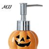 Geister Seifenspender Halloween Keramikspender, mit Edelstahlpumpe, Kürbis Nachfüllbar Festlicher Flüssigseifenbehälter, Leer Duschgel Lotion