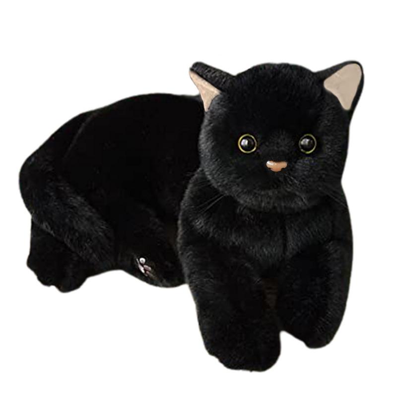 Black Cat Plush Toy Stuffed Animal Black Kitten Doll Pillow Boys Girls Soft Toys Children Birthday Gifts Cute Plush Toy