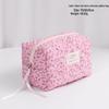 High-Capacity Quilted Floral Cosmetic Handbag