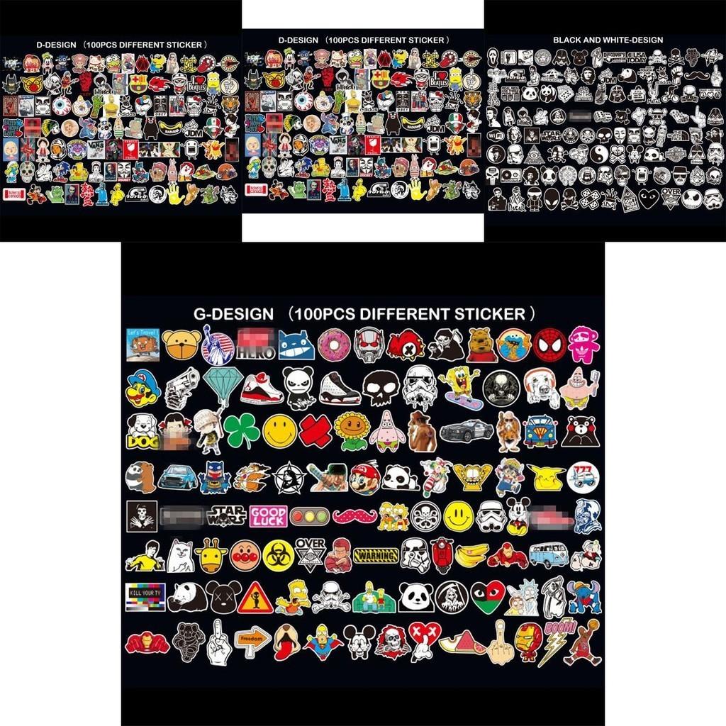 Waterproof 100pcs One Piece Mario Car Stickers Express Your Style!