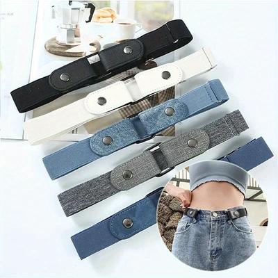 Unsichtbarer elastischer Lazy Belt, Unisex, nahtlos, elastisch, Gummiband, dekorativer Gürtel