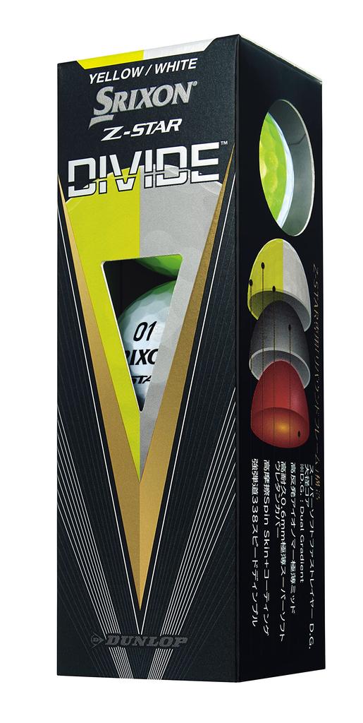 DUNLOP Golfové míčky SRIXON DIVIDE 2023 Model 1 tucet Z-STAR (12 kusů) Žlutá/bílá