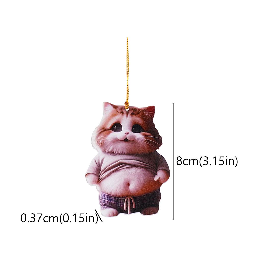 Car Pendant Versatile Charm Fat Shiba Keychain Acrylic Puppy For Car Mirror Backpacks for Home Party Thanksgiving Gift Decor