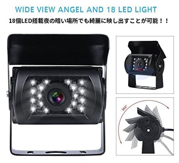 Compatible with LED Infrared Night Vision Backup 20M Extension Cable for and Large Vehicles 12V/24V! Camera, Wide-Angle, Color, Waterproof, Included,