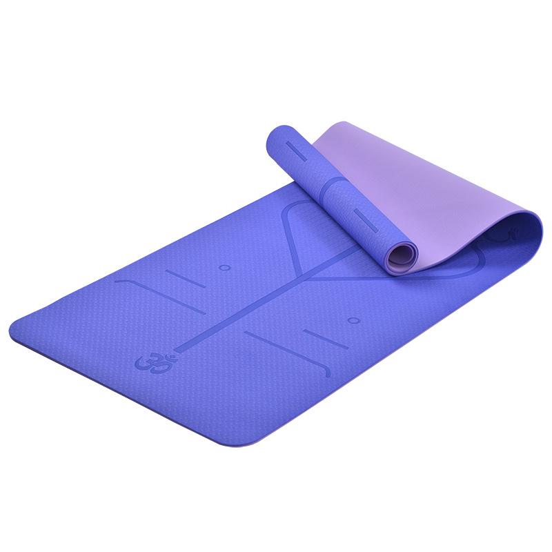 Verdickte rutschfeste TPE-Yogamatte für Fitness, Stoßdämpfung und Schalldämmung