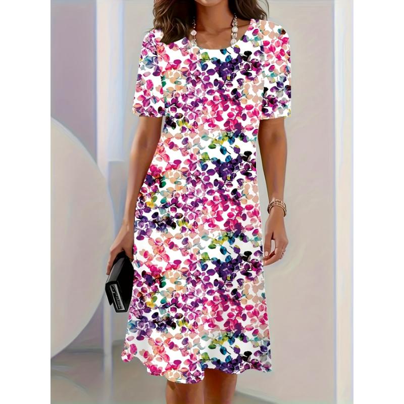 

Plus Size Women s Floral Print Dress 5XL