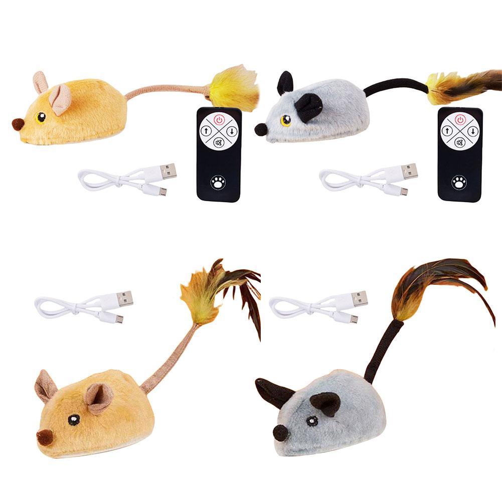 Interactive Cat Toy Electronic Mouse Moving Cat Toys Moving Cat Mouse Toy for Kitten Indoor/Outdoor Exercise