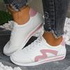2025 New Spring and Autumn Breathable Color Blocking Fashion White Student Sports Casual Flat Single Shoes