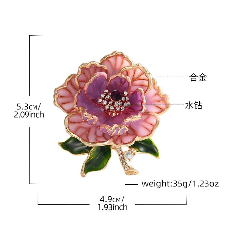 High-end Peony Brooch Female Premium Chinese Classical Brooch Pin Flower Cheongsam Hanfu Accessories