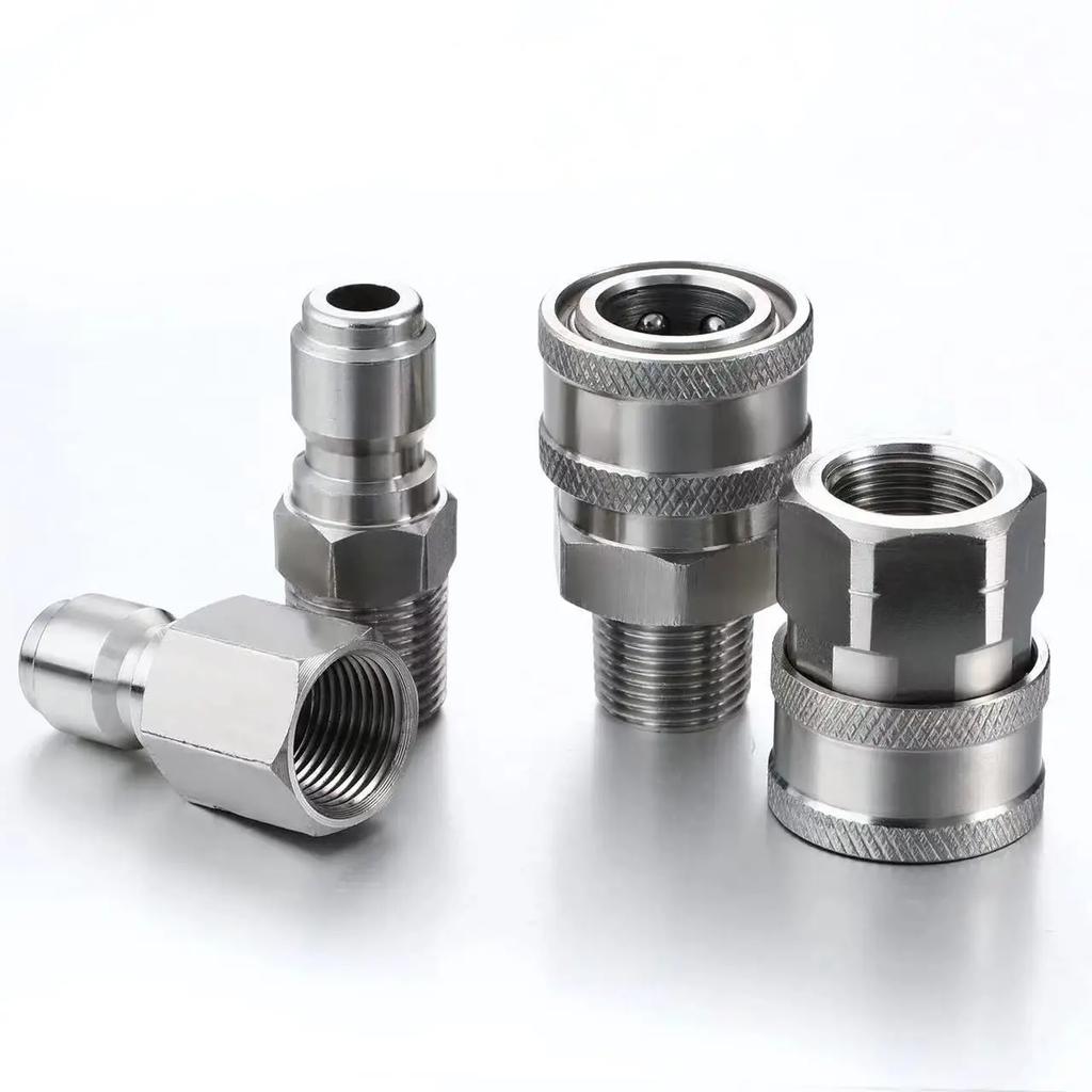 High Pressure Car Wash Water Gun Water Pipe Stainless Steel Quick Connector 3/8 Pipe Joint Car Wash Machine Water Gun