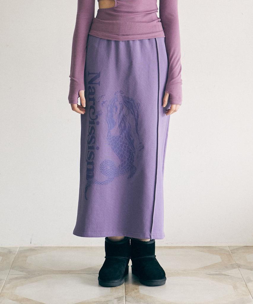ART SPEAK HOUSE Narcissism Sweat Skirt_Deep Mauve