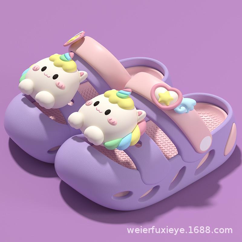 

Children s closed-toe sandals for summer, cartoon style, cute for boys and girls, suitable for toddlers and babies, for indoor and outdoor wear, 13Code【Inner Length12.5