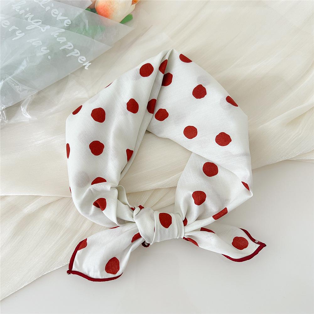 58 Cotton Linen Small Square Silk Scarf for Women - Spring/Autumn/Summer Korean Style Headband & Decorative Scarf