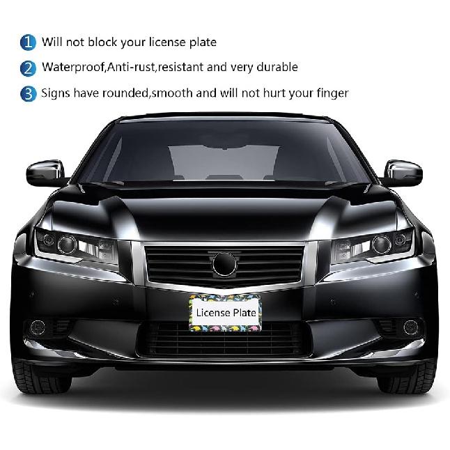 

Swono Dinosaur License Plate Frame Colorful Cartoon Funny Beast Dinosaur License Plate Cover Aluminum Metal License Plate Holder Frame for Women Men Cover-086