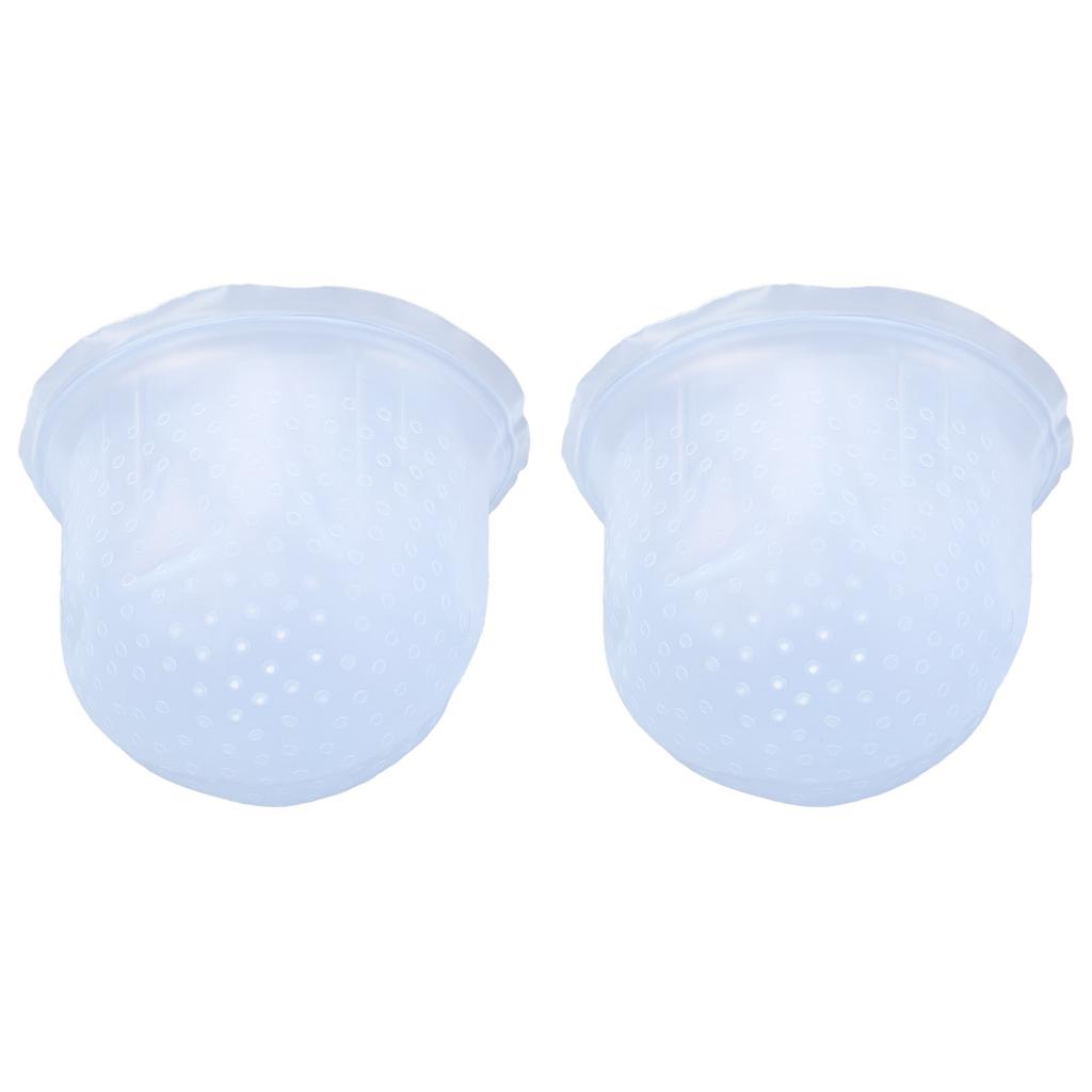2 Set Silicone Punched Highlight Hair Cap Reusable Professional Hair Dyeing Coloring Staining Cap