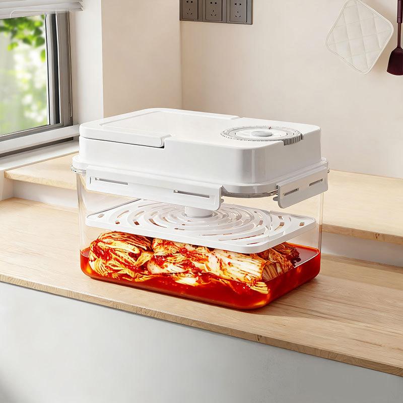 Герметичная банка для солений с крышкой-нажимным клапаном - Герметичный контейнер для ферментации кимчи, овощей и консервов