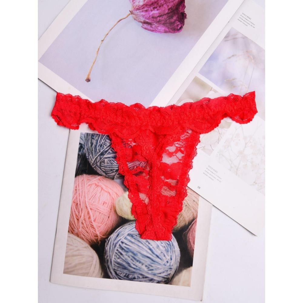 1/7color Women's Sexy Lingerie Thongs G-String Lace Leaves Underwear T-back Panties 1pcs LE2154