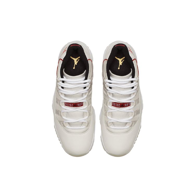 Air Jordan 11 Retro Platinum Tint Men Sneakers White Sail-University-Red 378037-016