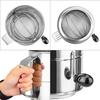 Stainless Steel Flour Sifter Hand Crank Powder Sugar Shake Ergonomic Tool Flour Sieve  Cupcakes