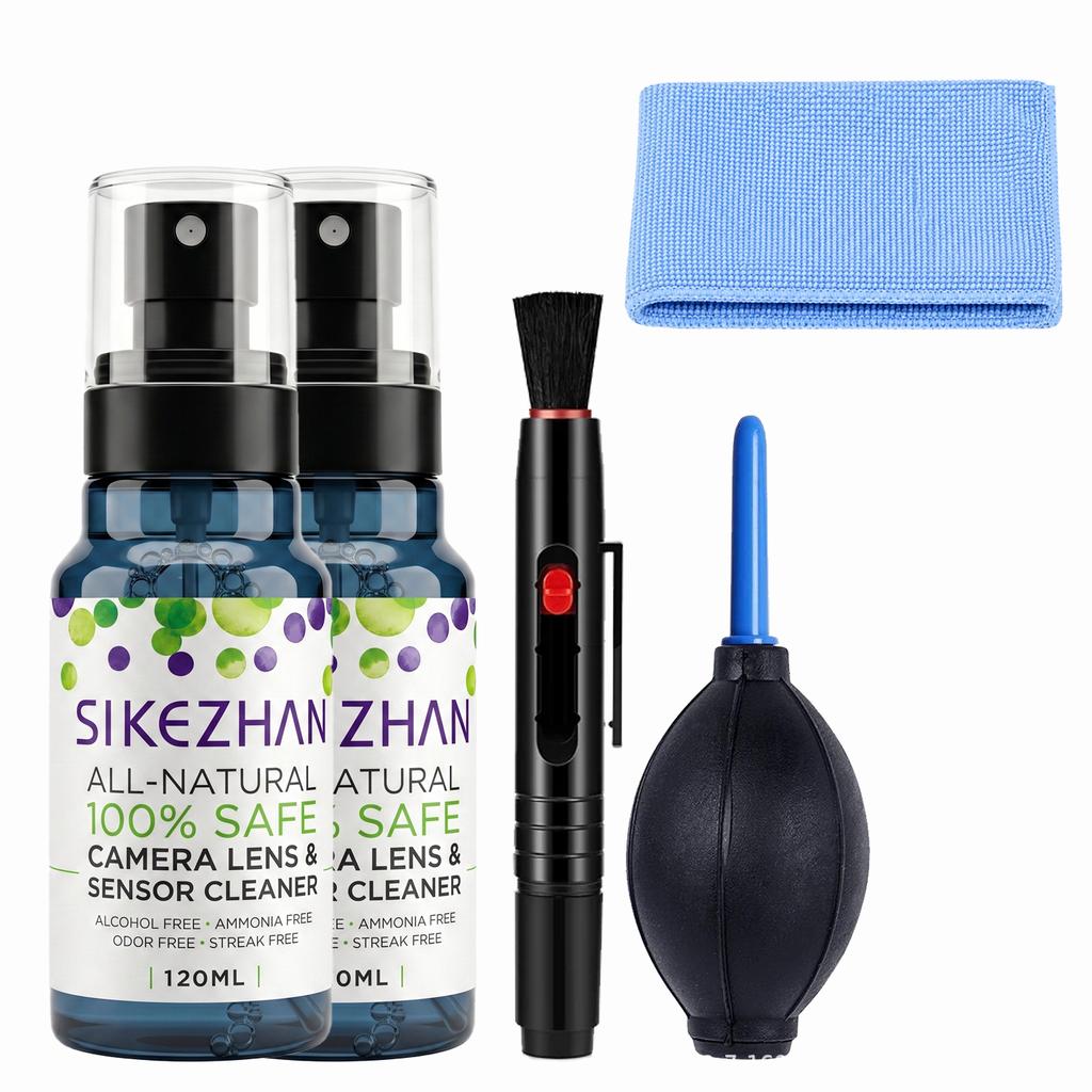 Universal Camera Maintenance Kit SIKEZHAN 120ml All-Natural Solution Air Blower Lens Pen Brush and Swabs for Lenses and Sensor