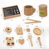 Holzspielzeug für die Küche, zum Rollenspiel, Essen, Kekse, Kaffee, Nachmittagstee-Set, Kinderhaus, Spiel, pädagogisches Kochspiel, Spielzeug für Mädchen