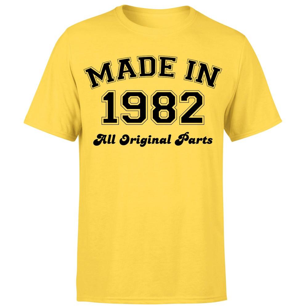 Made in 1982 All Original Parts TShirt 43rd Birthday Unisexs Gift Ideas