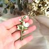Women Fashion Creative Gifts Vintage Pearl Leaf Brooch Shirt Jacket Collar Pin Woman Gift Jewelry Brooches Accessories Decor