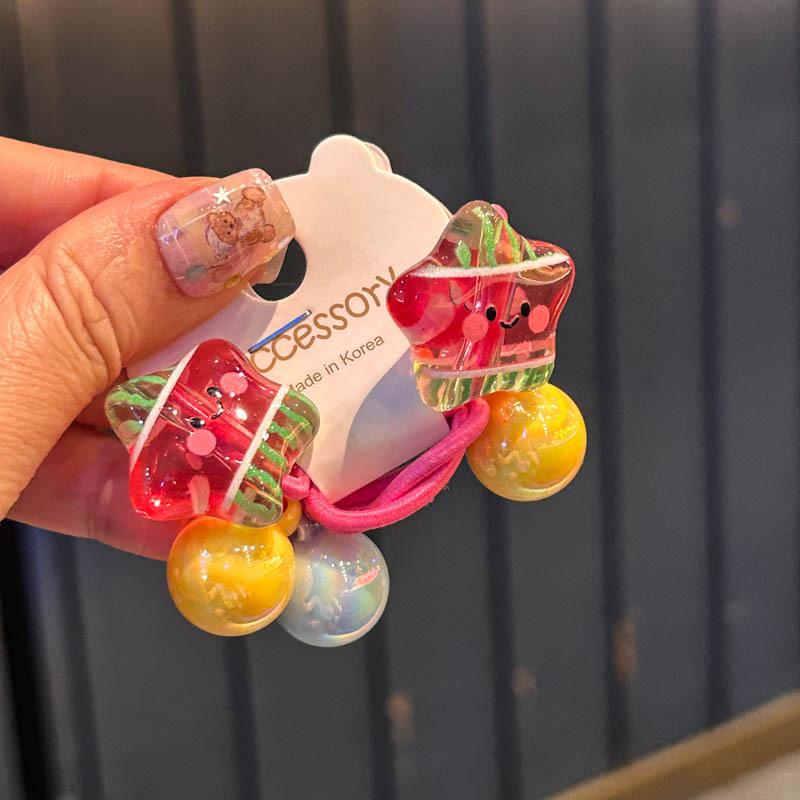 2 stuks Elastische Haarbanden voor Baby Meisjes Snoepkleur Haarring Haartouw Kinderen Hoofddeksel Kinderen Peuter Accessoires